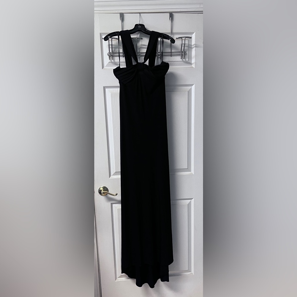 Calvin Klein black evening gown. Size 8 worn one time.